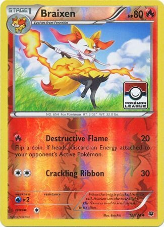 Braixen (12/124) (League Promo) [XY: Fates Collide] Pokemon Single Pokémon  | Multizone: Comics And Games