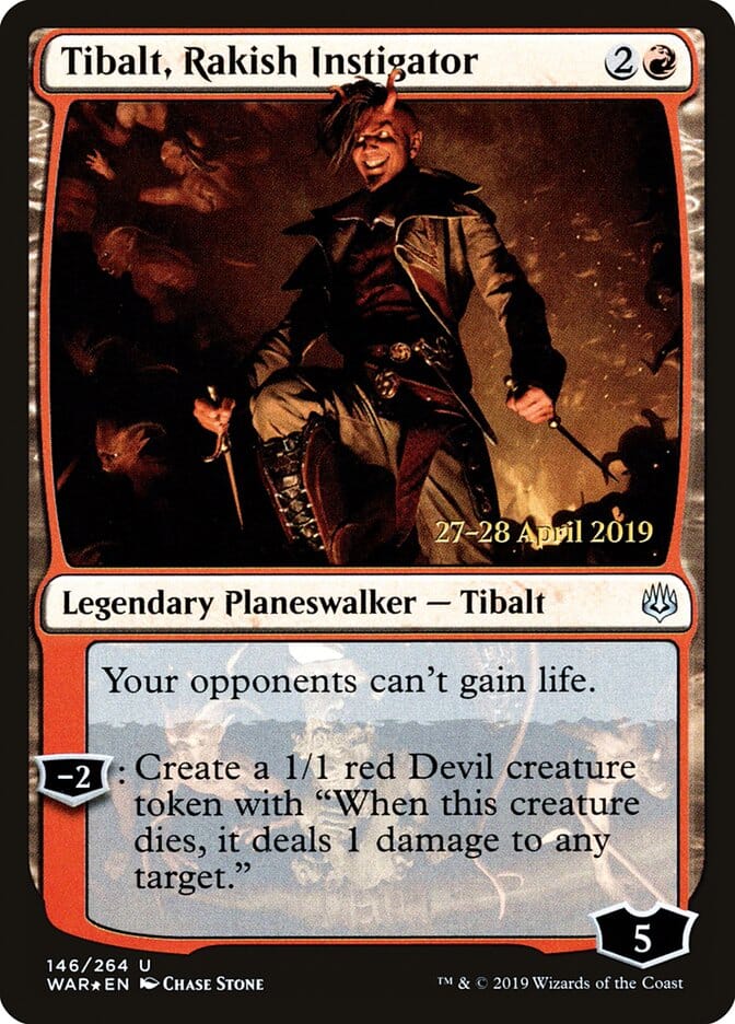 Tibalt, Rakish Instigator [War of the Spark Prerelease Promos] MTG Single Magic: The Gathering  | Multizone: Comics And Games