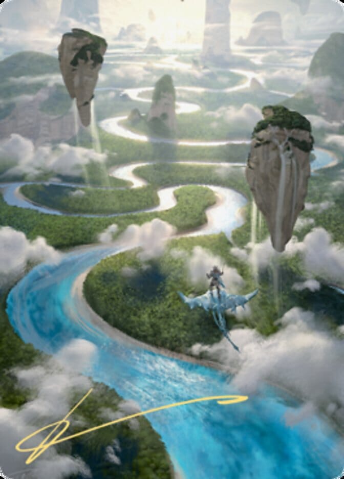 Clearwater Pathway Art Card (Gold-Stamped Signature) [Zendikar Rising Art Series] MTG Single Magic: The Gathering  | Multizone: Comics And Games