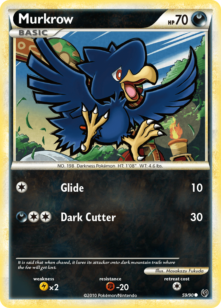 Murkrow (59/90) [HeartGold & SoulSilver: Undaunted] Pokemon Single Pokémon  | Multizone: Comics And Games