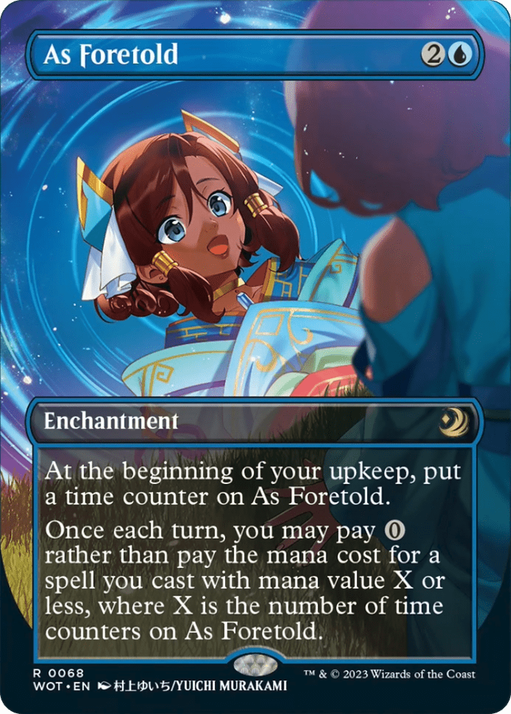 As Foretold (Anime Borderless) (Confetti Foil) [Wilds of Eldraine: Enchanting Tales] MTG Single Magic: The Gathering  | Multizone: Comics And Games