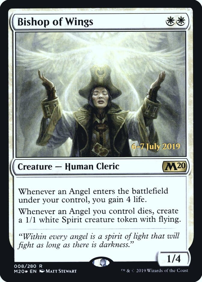 Bishop of Wings [Core Set 2020 Prerelease Promos] MTG Single Magic: The Gathering  | Multizone: Comics And Games