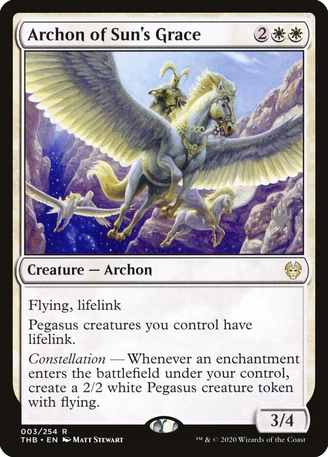 Archon of Sun's Grace (Promo Pack) [Theros Beyond Death Promos] MTG Single Magic: The Gathering  | Multizone: Comics And Games