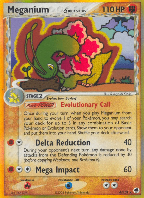 Meganium (4/101) (Delta Species) [EX: Dragon Frontiers] Pokemon Single Pokémon  | Multizone: Comics And Games