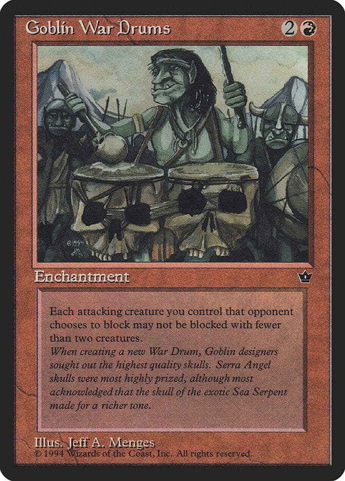 Goblin War Drums (Jeff A. Menges) [Fallen Empires] MTG Single Magic: The Gathering  | Multizone: Comics And Games
