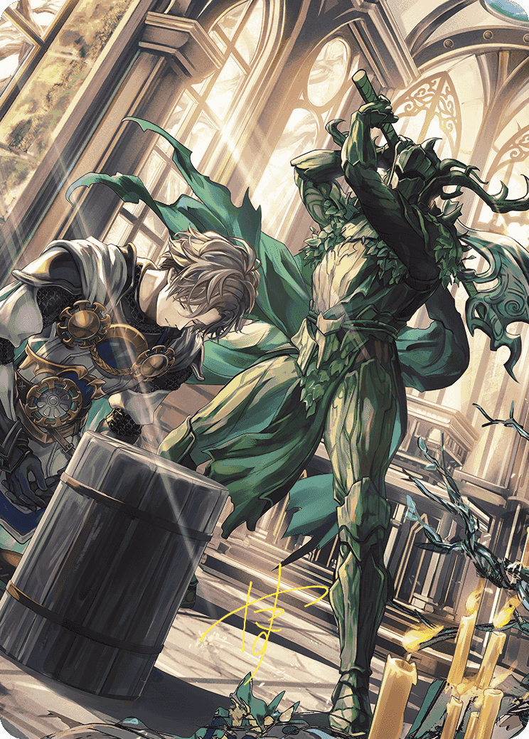 Karmic Justice Anime Art Card (Gold-Stamped Signature) [Wilds of Eldraine Art Series] MTG Single Magic: The Gathering  | Multizone: Comics And Games