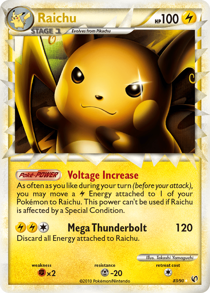 Raichu (83/90) [HeartGold & SoulSilver: Undaunted] Pokemon Single Pokémon  | Multizone: Comics And Games
