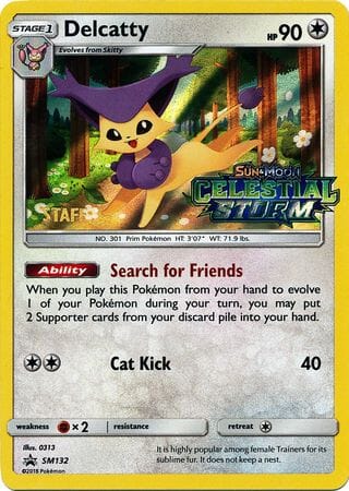 Delcatty (SM132) (Staff Prerelease Promo) [Sun & Moon: Black Star Promos] Pokemon Single Pokémon  | Multizone: Comics And Games