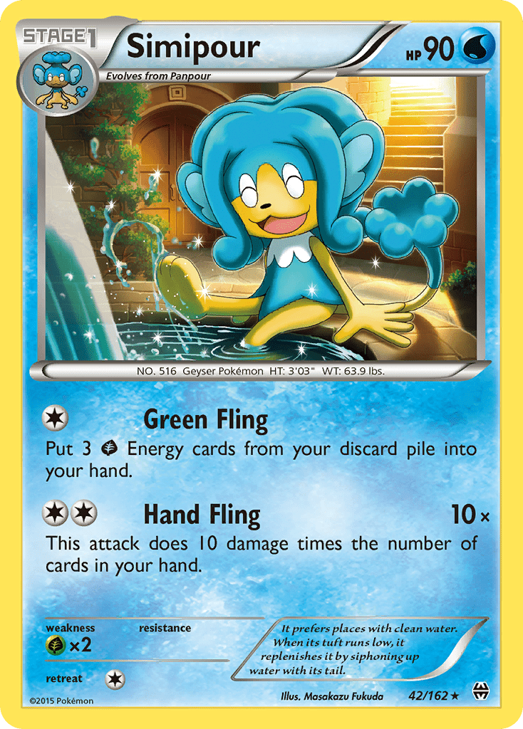 Simipour (42/162) [XY: BREAKthrough] Pokemon Single Pokémon  | Multizone: Comics And Games