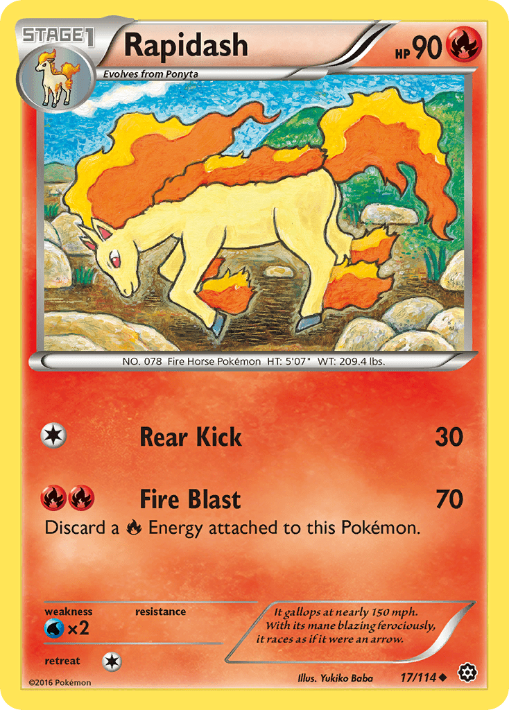 Rapidash (17/114) [XY: Steam Siege] Pokemon Single Pokémon  | Multizone: Comics And Games