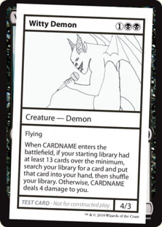 Witty Demon (2021 Edition) [Mystery Booster Playtest Cards] MTG Single Magic: The Gathering  | Multizone: Comics And Games