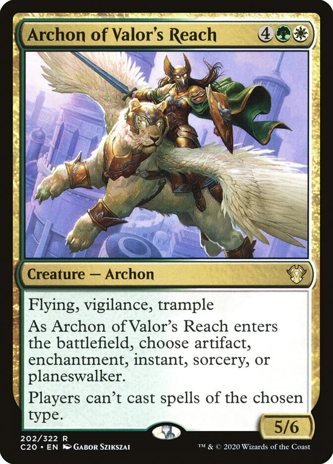Archon of Valor's Reach [Commander 2020] MTG Single Magic: The Gathering  | Multizone: Comics And Games