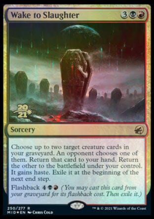Wake to Slaughter [Innistrad: Midnight Hunt Prerelease Promos] MTG Single Magic: The Gathering  | Multizone: Comics And Games