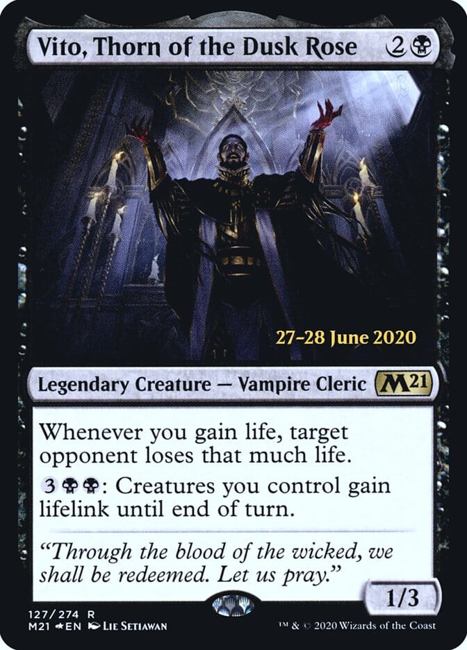 Vito, Thorn of the Dusk Rose [Core Set 2021 Prerelease Promos] MTG Single Magic: The Gathering  | Multizone: Comics And Games