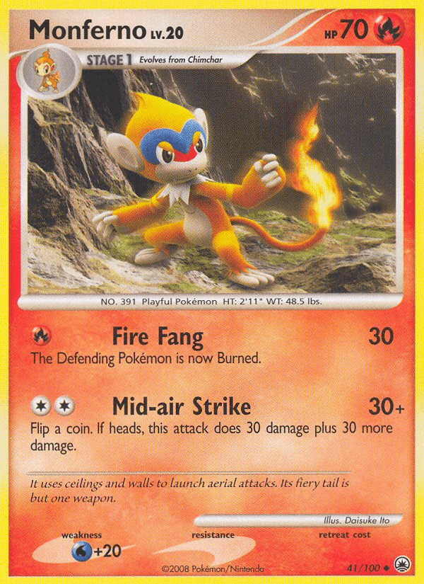 Monferno (41/100) [Diamond & Pearl: Majestic Dawn] Pokemon Single Pokémon  | Multizone: Comics And Games