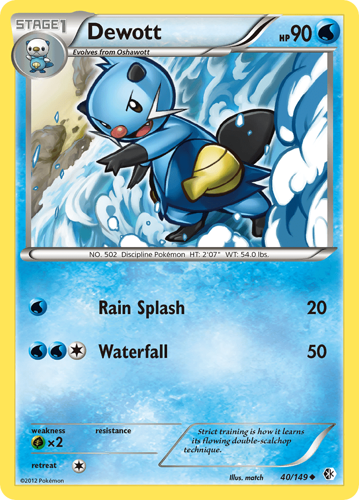Dewott (40/149) [Black & White: Boundaries Crossed] Pokemon Single Pokémon  | Multizone: Comics And Games