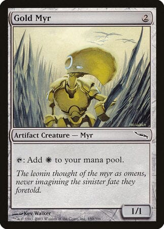 Gold Myr [Mirrodin] MTG Single Magic: The Gathering  | Multizone: Comics And Games