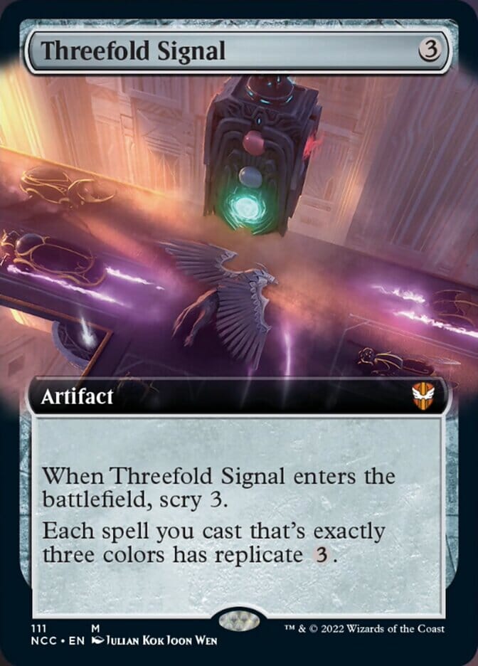 Threefold Signal (Extended Art) [Streets of New Capenna Commander] MTG Single Magic: The Gathering  | Multizone: Comics And Games