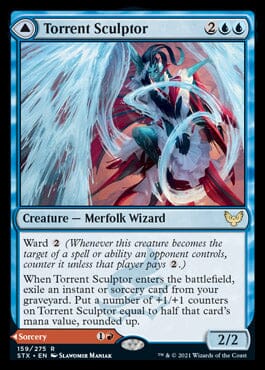 Torrent Sculptor // Flamethrower Sonata [Strixhaven: School of Mages] MTG Single Magic: The Gathering  | Multizone: Comics And Games