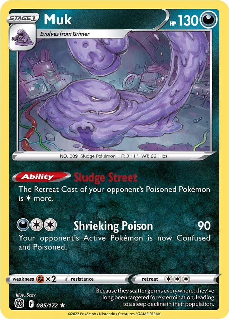 Muk (085/172) [Sword & Shield: Brilliant Stars] Pokemon Single Pokémon  | Multizone: Comics And Games