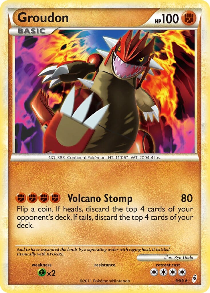 Groudon (6/95) (Theme Deck Exclusive) [HeartGold & SoulSilver: Call of Legends] Pokemon Single Pokémon  | Multizone: Comics And Games
