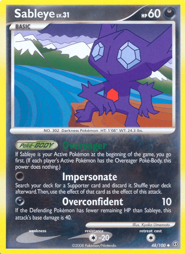 Sableye (48/100) [Diamond & Pearl: Stormfront] Pokemon Single Pokémon  | Multizone: Comics And Games
