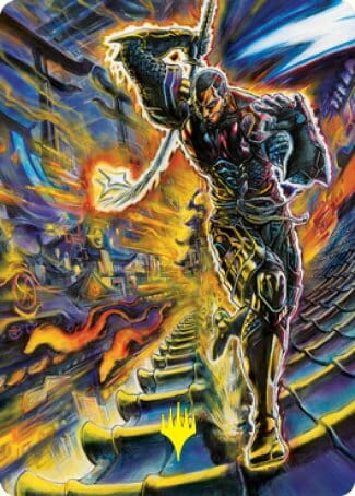 Kaito Shizuki 2 Art Card (Gold-Stamped Signature) [Kamigawa: Neon Dynasty Art Series] MTG Single Magic: The Gathering  | Multizone: Comics And Games