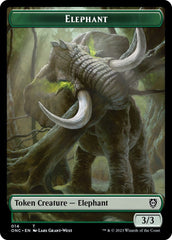 Human Soldier // Elephant Double-Sided Token [Phyrexia: All Will Be One Commander Tokens] MTG Single Magic: The Gathering  | Multizone: Comics And Games