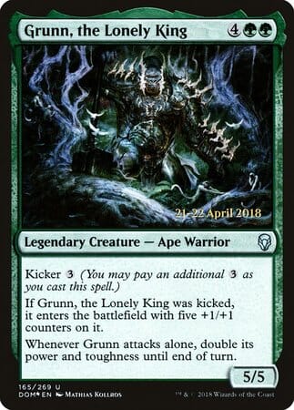 Grunn, the Lonely King [Dominaria Promos] MTG Single Magic: The Gathering  | Multizone: Comics And Games