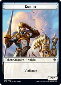 Knight // Food (18) Double-sided Token [Throne of Eldraine Tokens] MTG Single Magic: The Gathering  | Multizone: Comics And Games