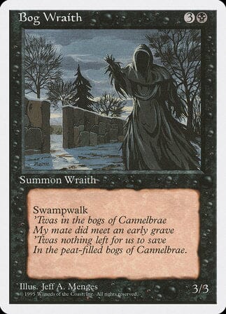 Bog Wraith [Fourth Edition] MTG Single Magic: The Gathering  | Multizone: Comics And Games
