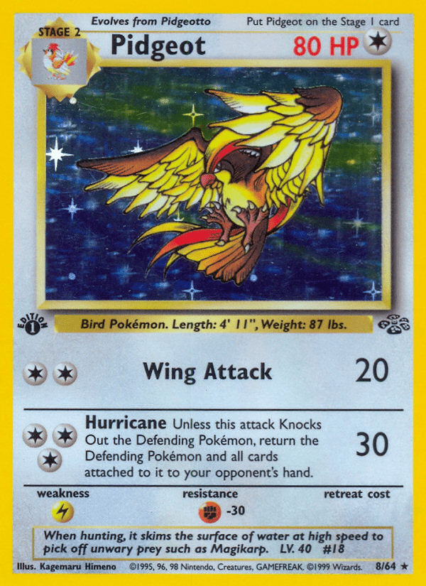 Pidgeot (8/64) [Jungle 1st Edition] Pokemon Single Pokémon  | Multizone: Comics And Games