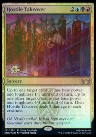 Hostile Takeover [Streets of New Capenna Prerelease Promos] MTG Single Magic: The Gathering  | Multizone: Comics And Games
