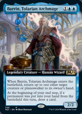 Barrin, Tolarian Archmage (Extended Art) [Core Set 2021] MTG Single Magic: The Gathering  | Multizone: Comics And Games
