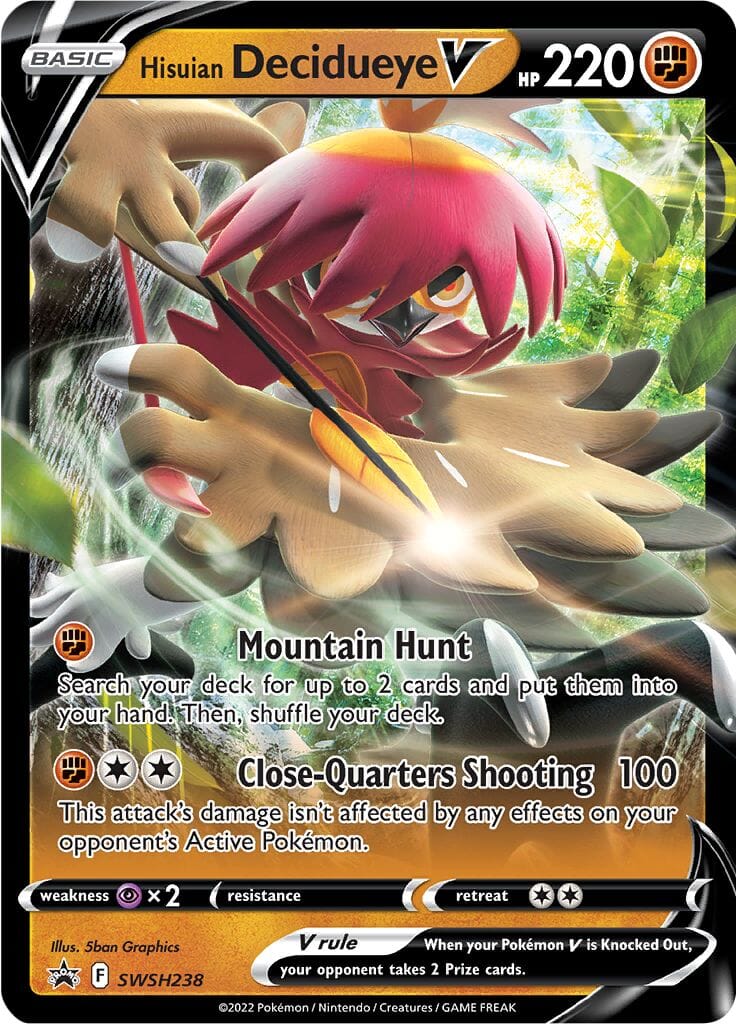 Hisuian Decidueye V (SWSH238) [Sword & Shield: Black Star Promos] Pokemon Single Pokémon  | Multizone: Comics And Games