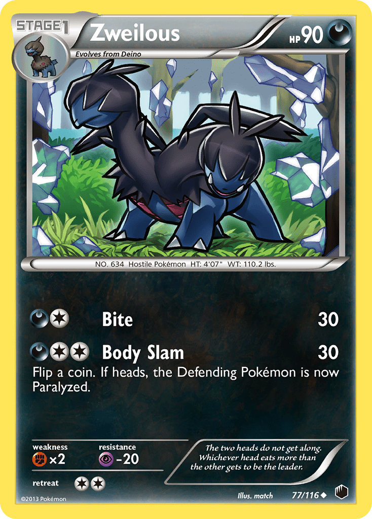 Zweilous (77/116) [Black & White: Plasma Freeze] Pokemon Single Pokémon  | Multizone: Comics And Games