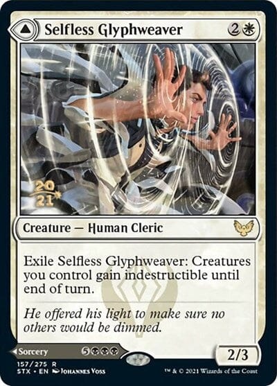 Selfless Glyphweaver // Deadly Vanity [Strixhaven: School of Mages Prerelease Promos] MTG Single Magic: The Gathering  | Multizone: Comics And Games