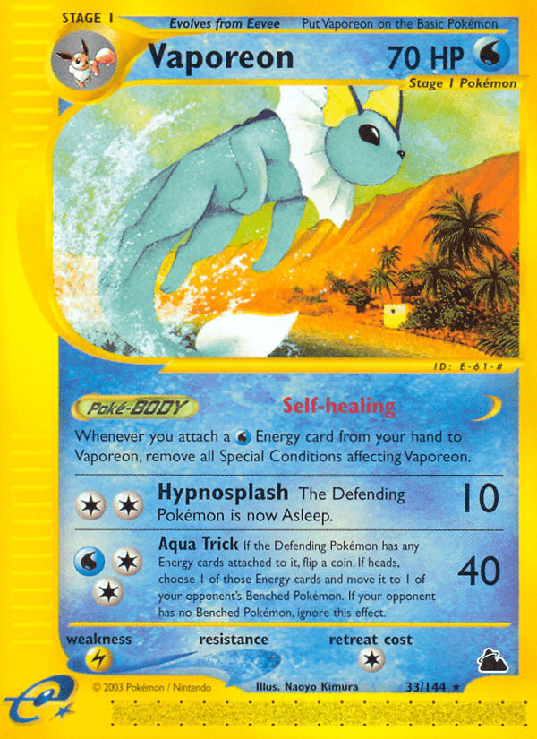 Vaporeon (33/144) [Skyridge] Pokemon Single Pokémon  | Multizone: Comics And Games
