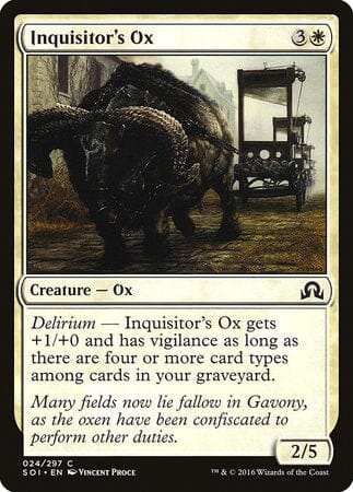 Inquisitor's Ox [Shadows over Innistrad] MTG Single Magic: The Gathering  | Multizone: Comics And Games