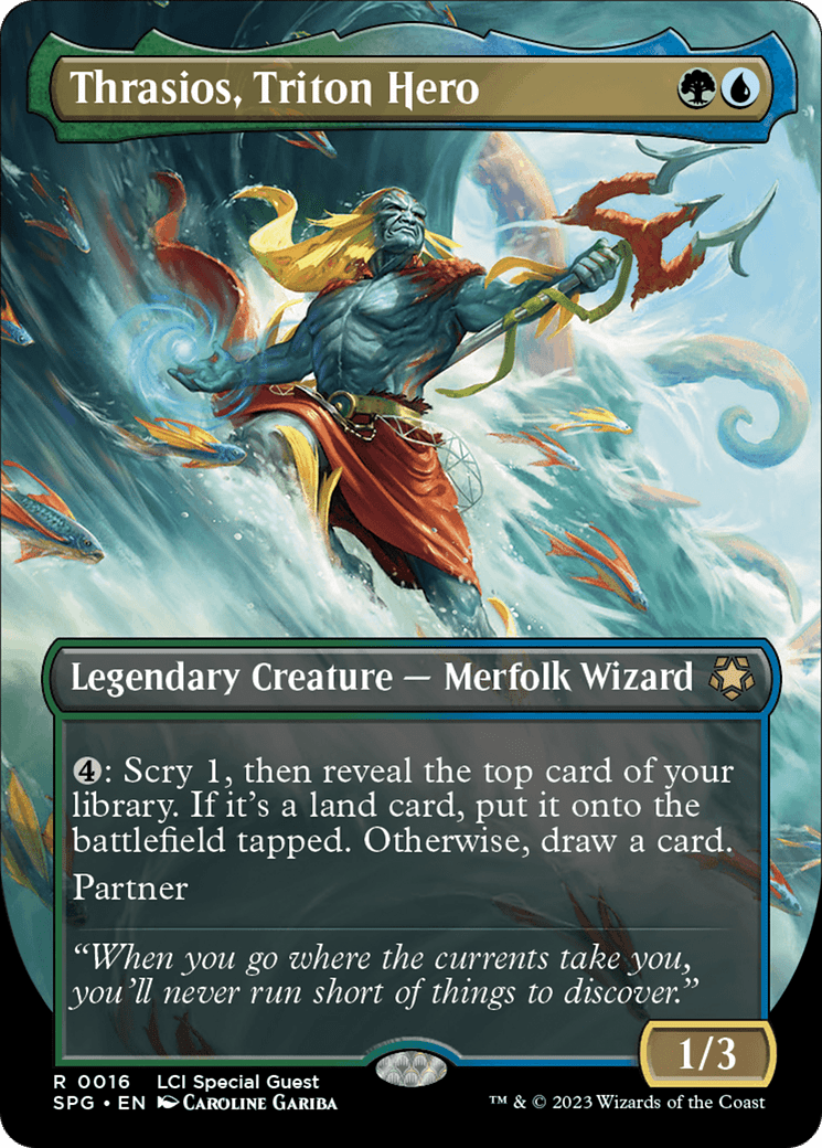 Thrasios, Triton Hero (Borderless) [The Lost Caverns of Ixalan Special Guests] MTG Single Magic: The Gathering  | Multizone: Comics And Games