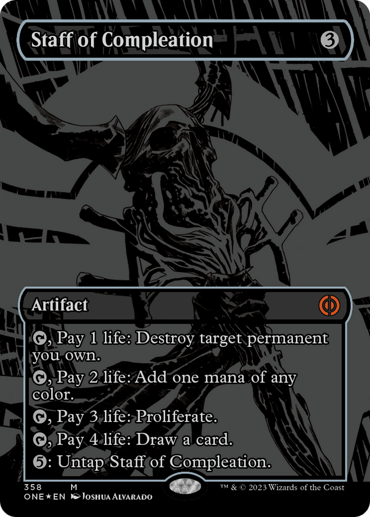 Staff of Compleation (Oil Slick Raised Foil) [Phyrexia: All Will Be One] MTG Single Magic: The Gathering  | Multizone: Comics And Games
