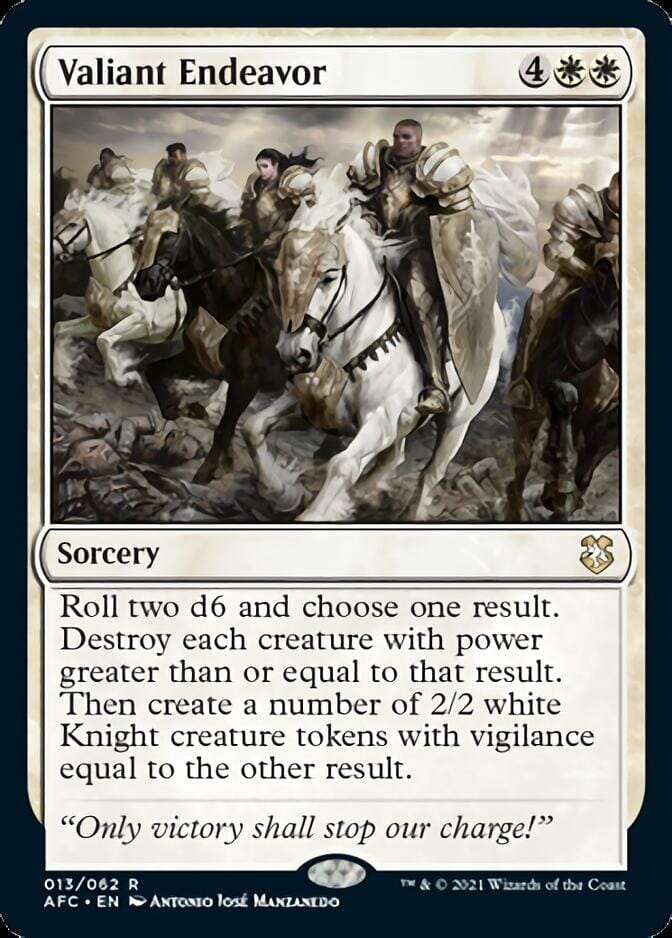 Valiant Endeavor [Dungeons & Dragons: Adventures in the Forgotten Realms Commander] MTG Single Magic: The Gathering  | Multizone: Comics And Games