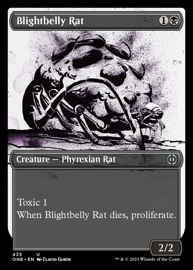 Blightbelly Rat (Showcase Ichor Step-and-Compleat Foil) [Phyrexia: All Will Be One] MTG Single Magic: The Gathering  | Multizone: Comics And Games