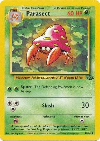 Parasect (41/64) [Jungle Unlimited] Pokemon Single Pokémon  | Multizone: Comics And Games