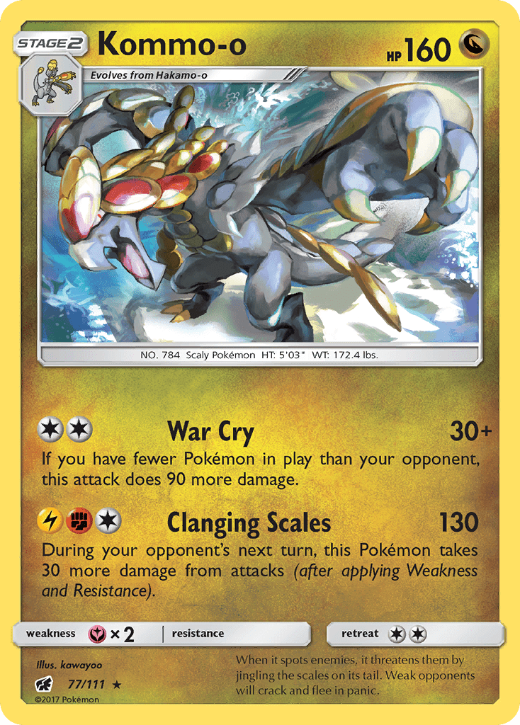 Kommo-o (77/111) [Sun & Moon: Crimson Invasion] Pokemon Single Pokémon  | Multizone: Comics And Games