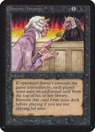 Demonic Attorney [Limited Edition Alpha] MTG Single Magic: The Gathering  | Multizone: Comics And Games