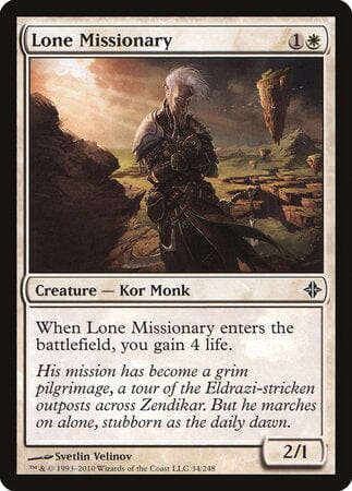 Lone Missionary [Rise of the Eldrazi] MTG Single Magic: The Gathering  | Multizone: Comics And Games