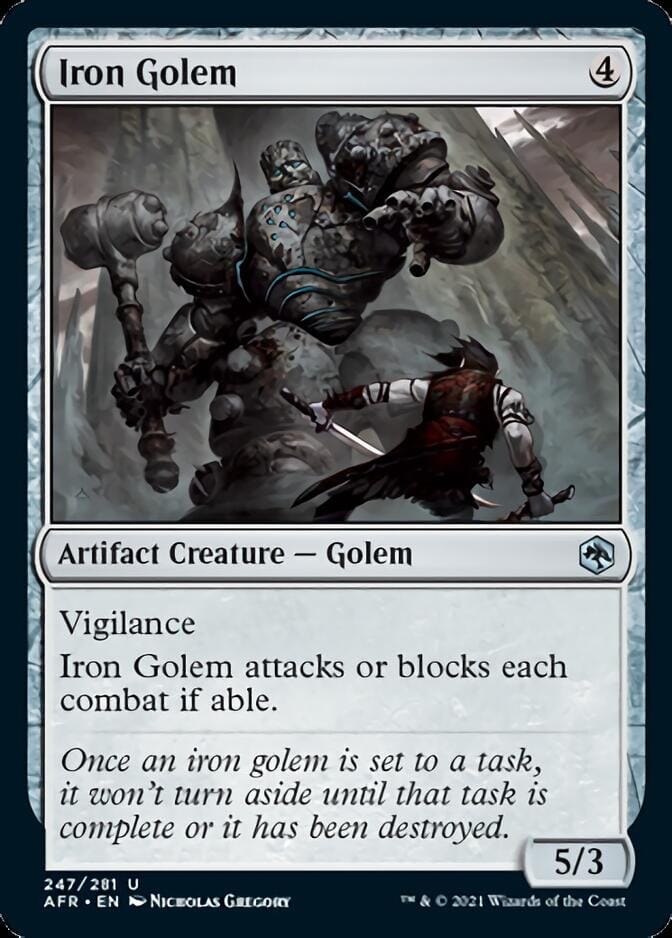 Iron Golem [Dungeons & Dragons: Adventures in the Forgotten Realms] MTG Single Magic: The Gathering  | Multizone: Comics And Games