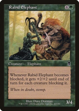 Rabid Elephant [Odyssey] MTG Single Magic: The Gathering  | Multizone: Comics And Games