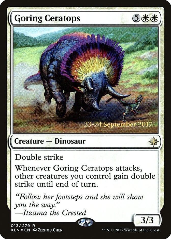 Goring Ceratops [Ixalan Prerelease Promos] MTG Single Magic: The Gathering  | Multizone: Comics And Games
